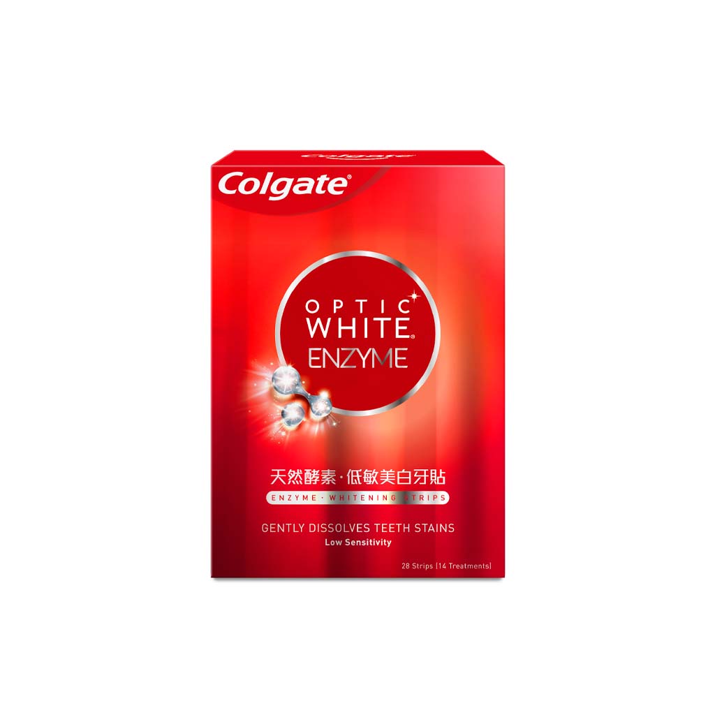 Colgate Optic White Enzyme Teeth Whitening Strips 14Pairs/Pack