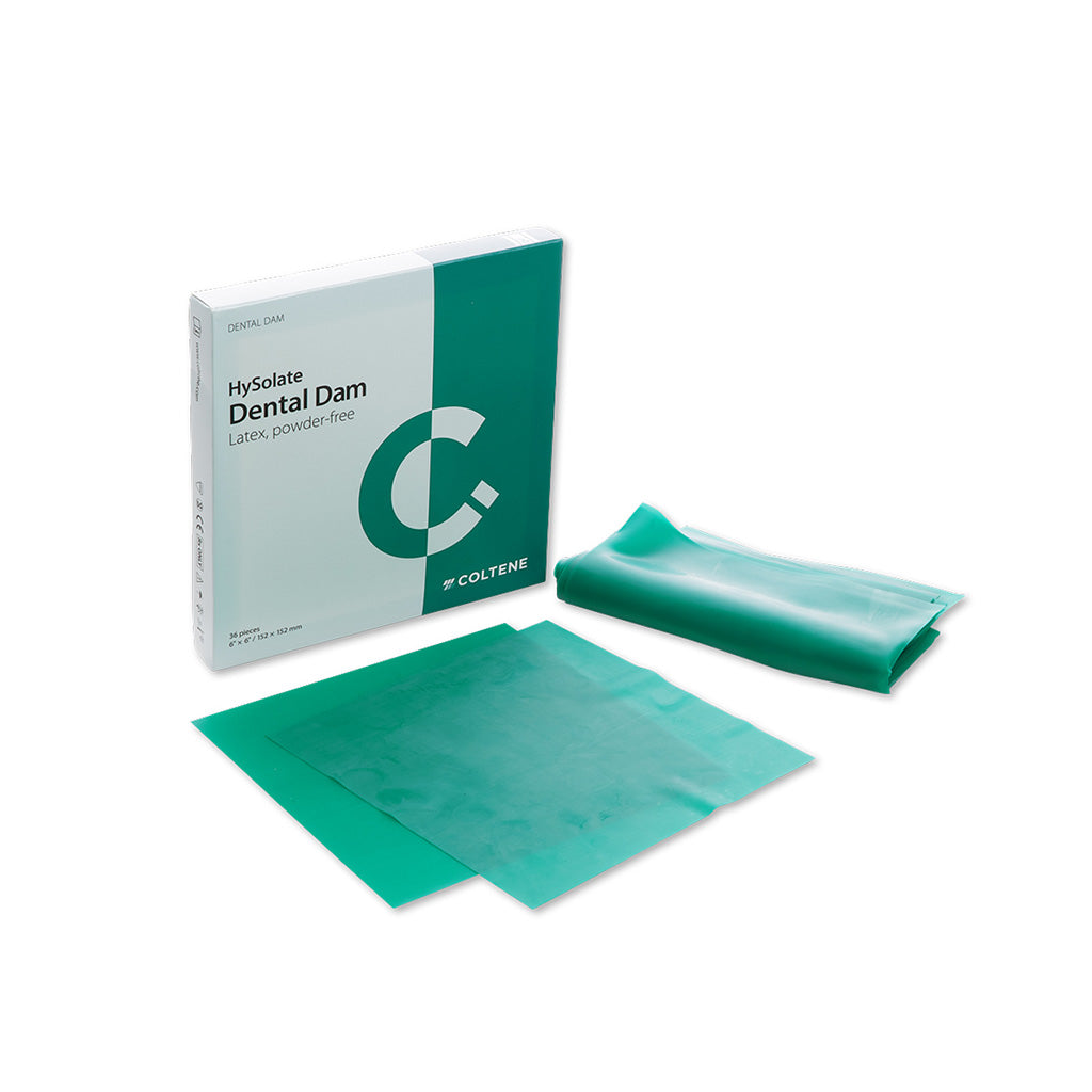 Coltene HySolate Latex Dental Dam Green heavy 152x152, 36 pcs