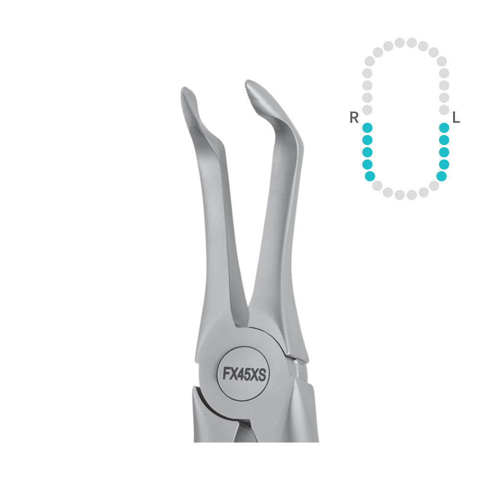 Hu-Friedy 45 Root Forceps, Serrated, Lower Roots, Atraumair Each
