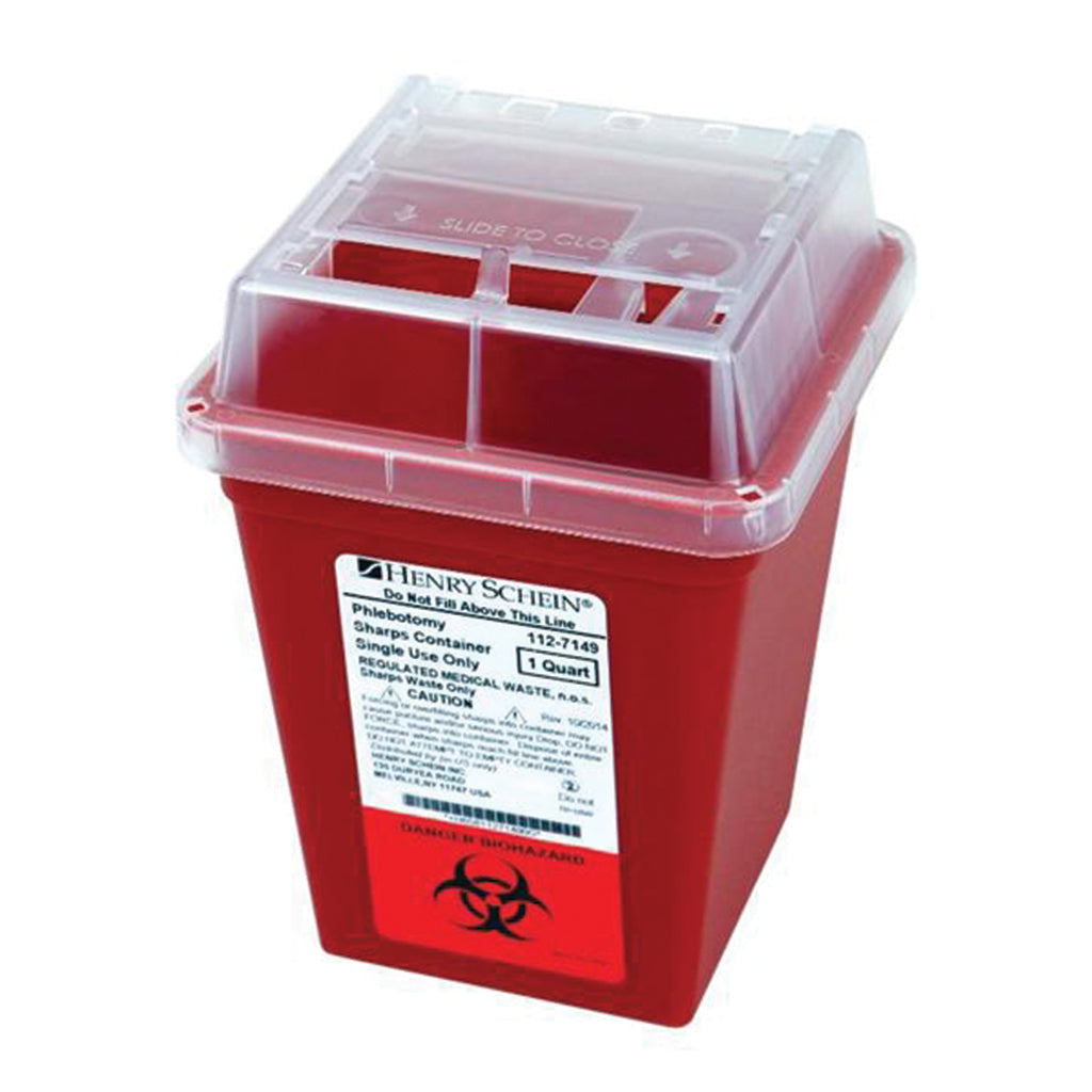 HS Sharps Container Red Ea