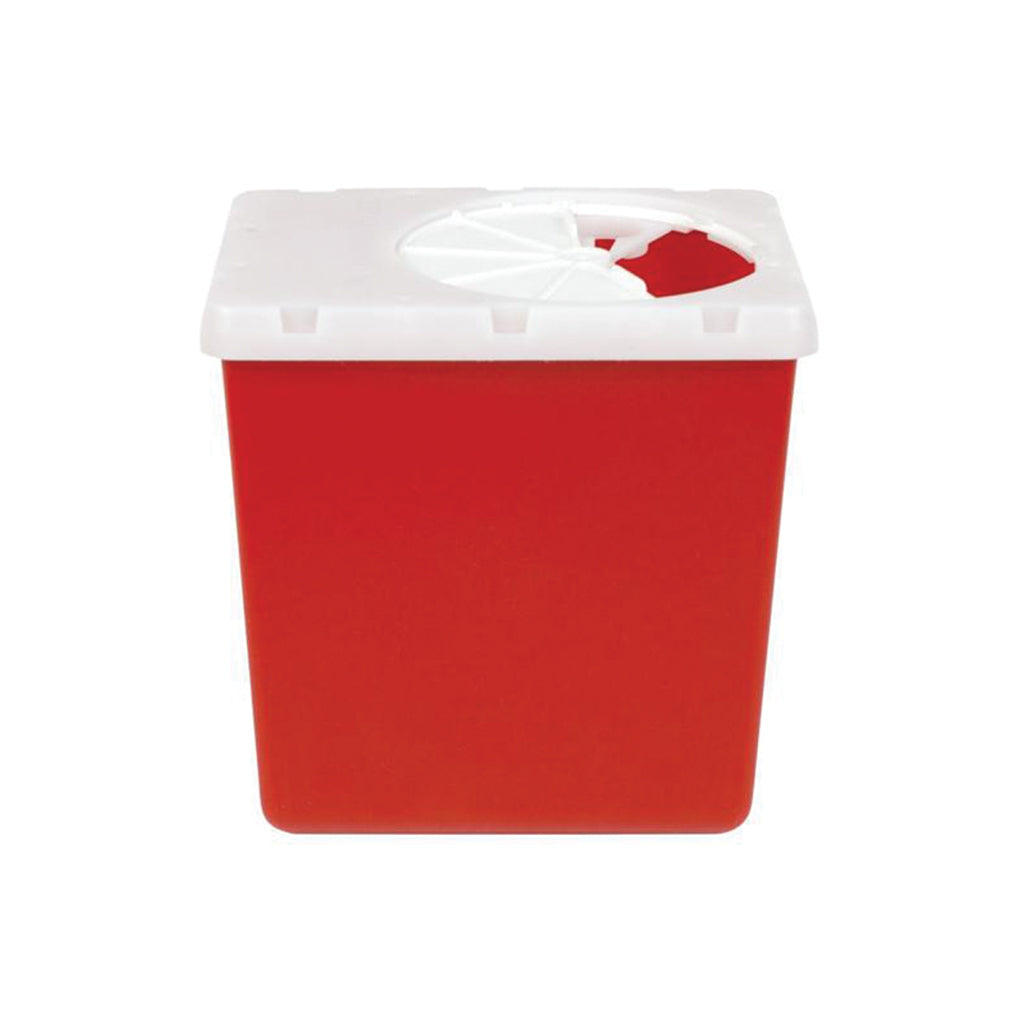 Henry Schein Container Sharps with Rotary Lid Red