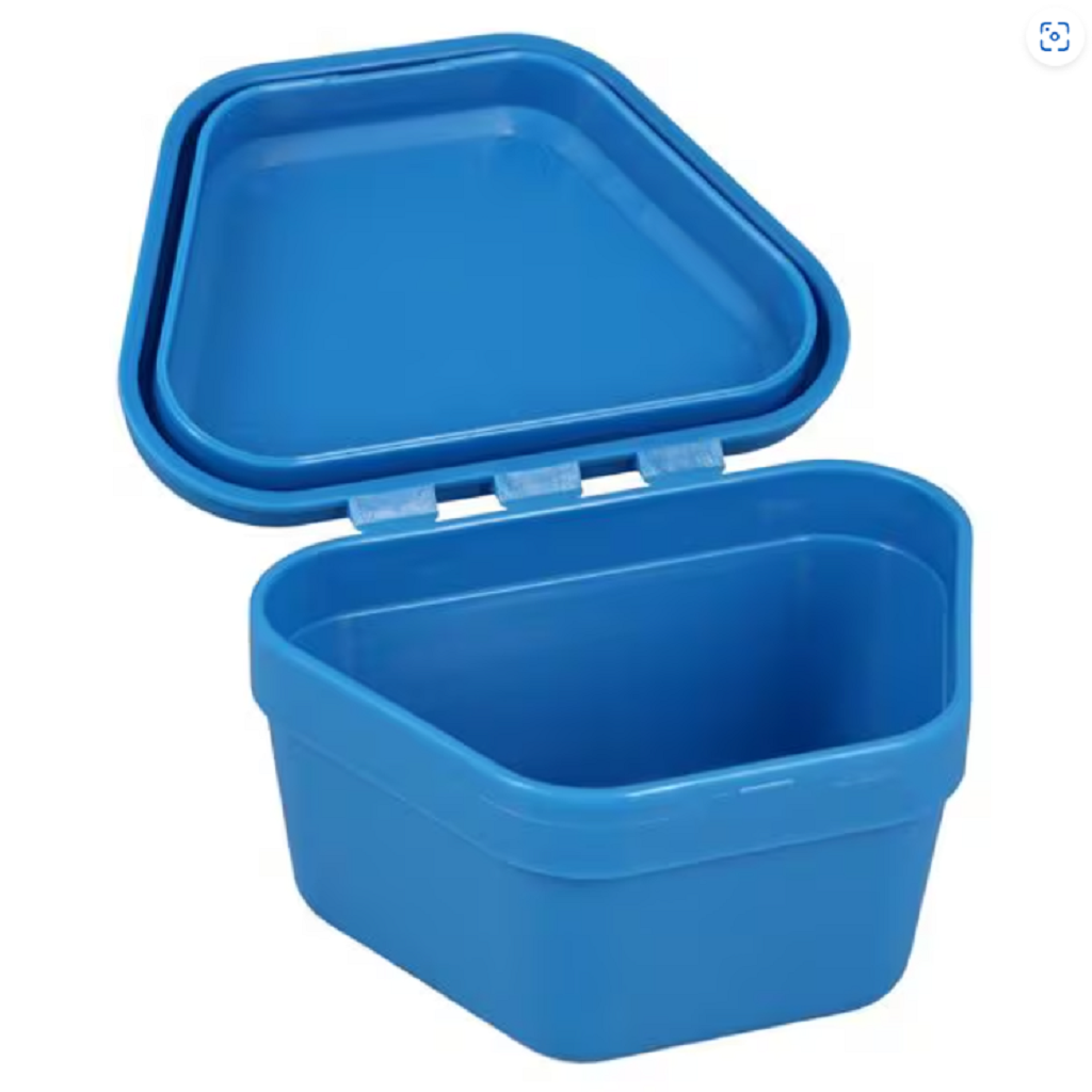 HS Denture Box Blue 12/Pk