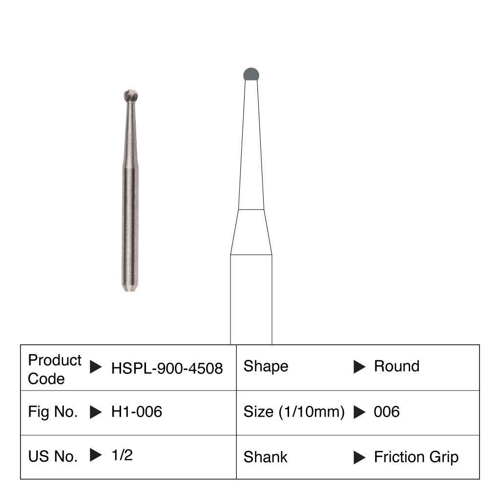 HSPL Maxima Carbide Bur Operative Friction Grip 10/Pack
