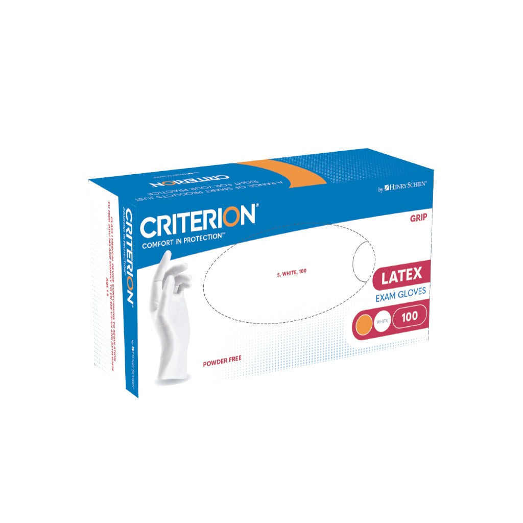 HS Criterion Powderfree Latex Gloves M 100/Box