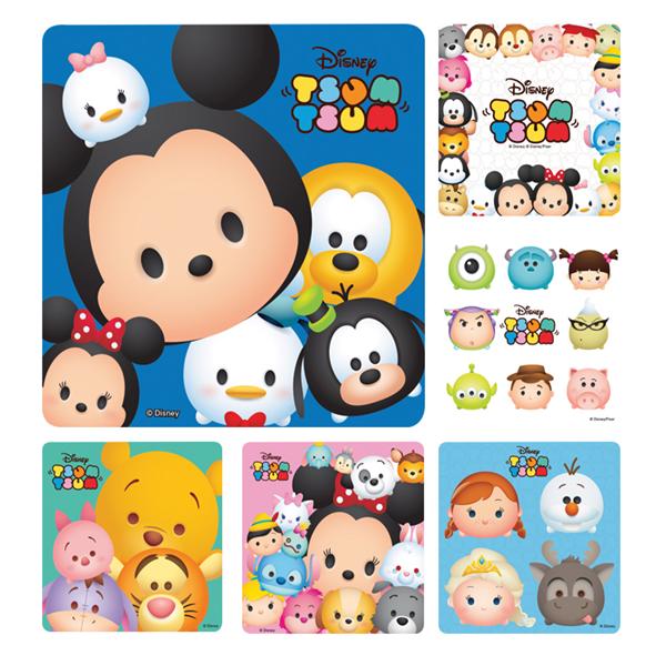 HS Sticker 2.5"x2.5" Tsum Tsum Assorted 100/RL