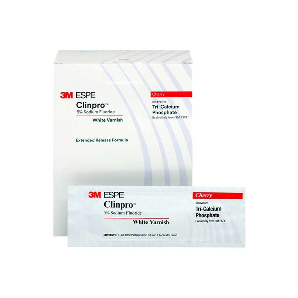 3M Clinpro White Varnish 5% Sodium Fluoride Varnish Cherry 100/Box
