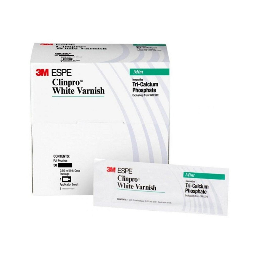 3M Clinpro White Varnish 5% Sodium Fluoride Varnish Mint 50/Box
