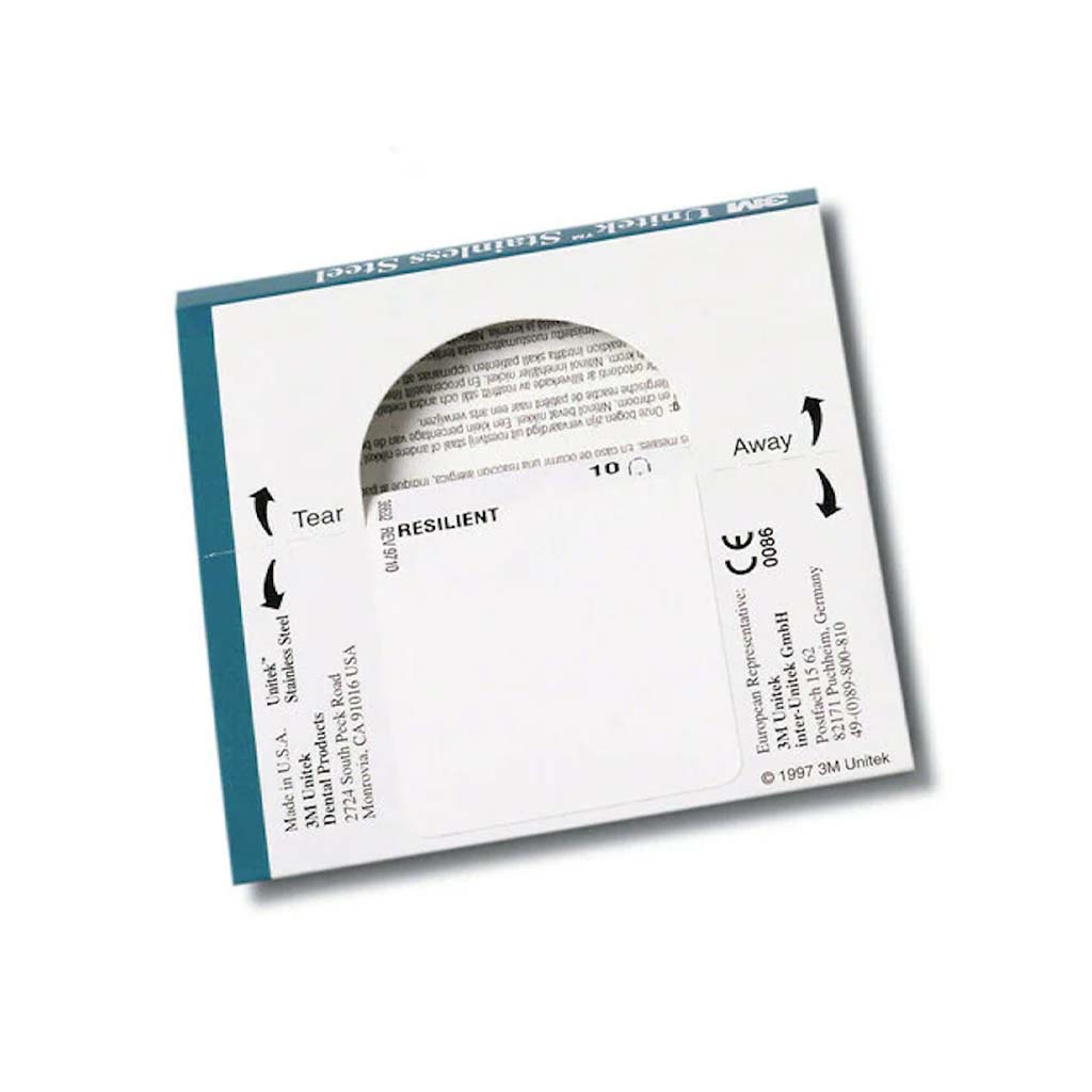 3M Permachrome Resilient Stainless Steel OrthoForm III Ovoid Archwire, Lower .018", 10 pcs/pack