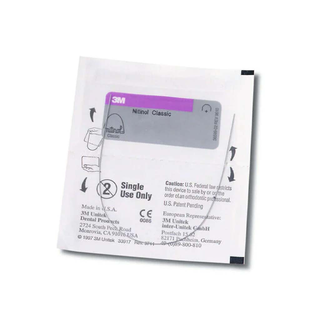 3M Nitinol Classic NiTi OrthoForm II Square Archwire, Upper .017x.025", 10 pcs/pack