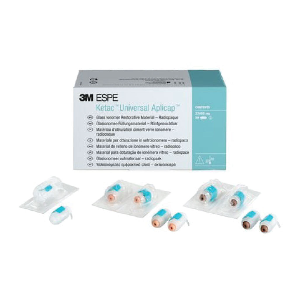 [3MQ2] 3M ESPE Ketac Universal Aplicap Glass Ionomer Restorative Assorted Shade Refills White A2 A3 50 x Capsules