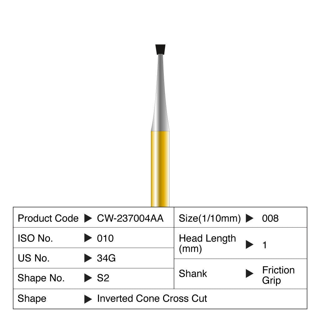 Coltene Diatech Speedstar S2 #008 Head Length 1mm FG 5/Pack