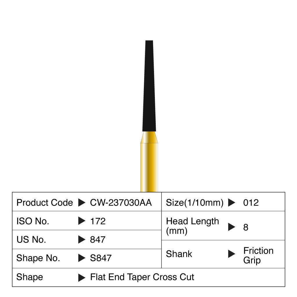 Coltene Diatech Speedstar S847 #012 Head Length 8mm FG 5/Pack