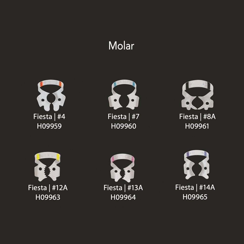 Coltene Rubber Dam Clamp Winged Molar Fiesta 