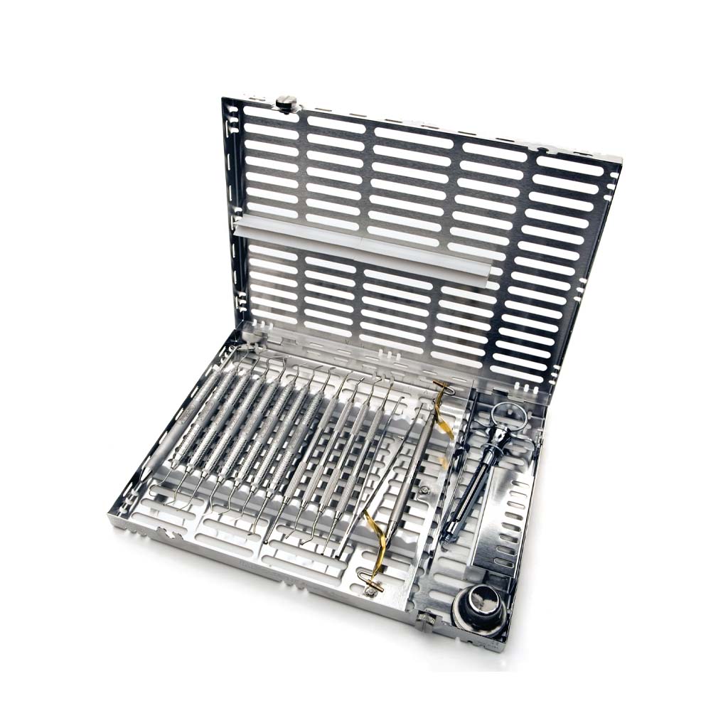 [Pre-Sale] Hu-Friedy Large Signature Series 16 Instrument Cassette with Accessory Area Gray Each