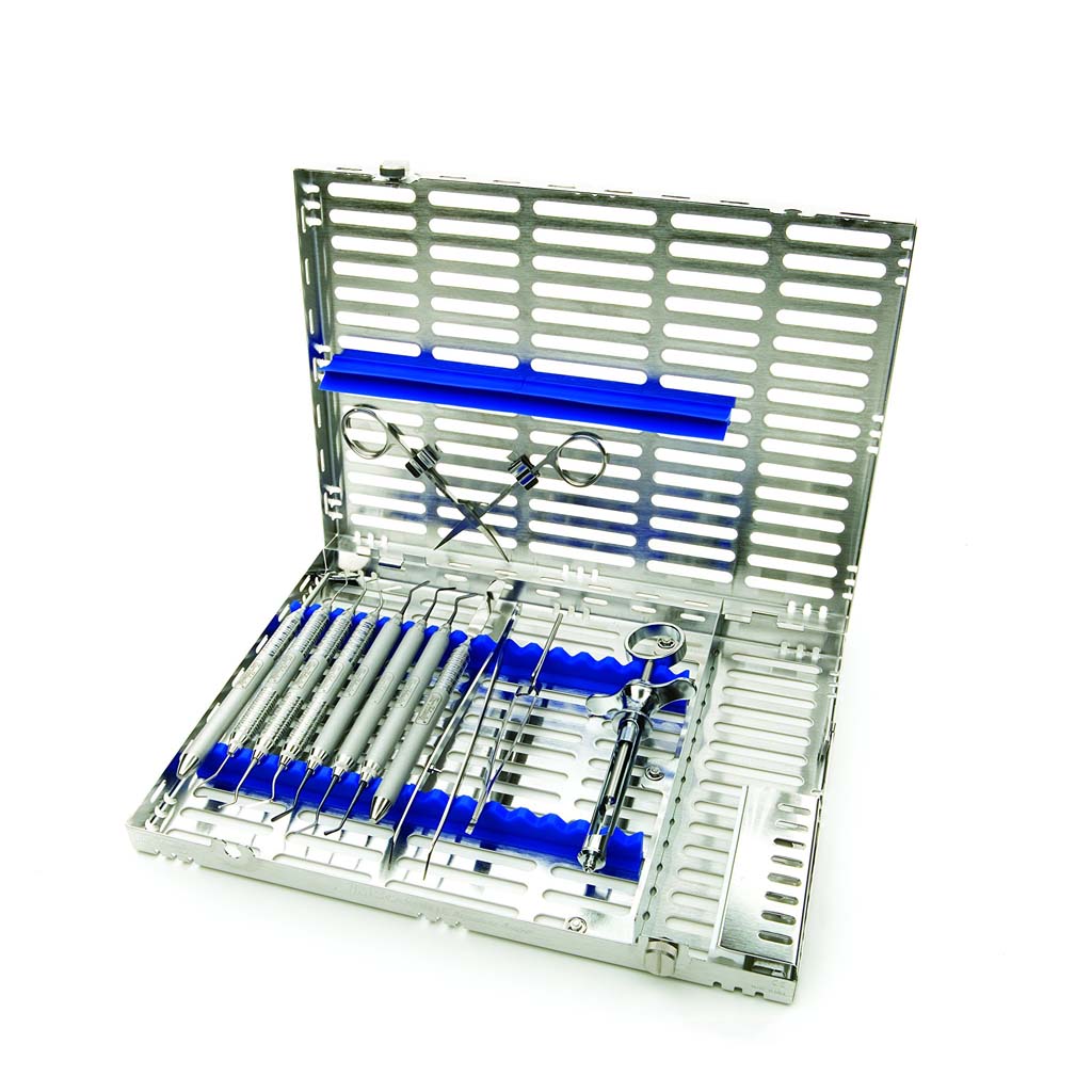 [Pre-Sale] Hu-Friedy Large Signature Series 16 Instrument Cassette with Accessory Area Blue Each