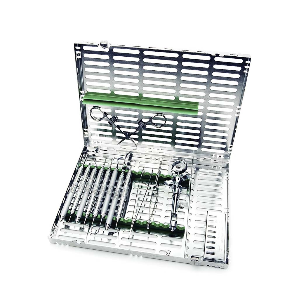 [Pre-Sale] Hu-Friedy Large Signature Series 16 Instrument Cassette with Accessory Area Green Each