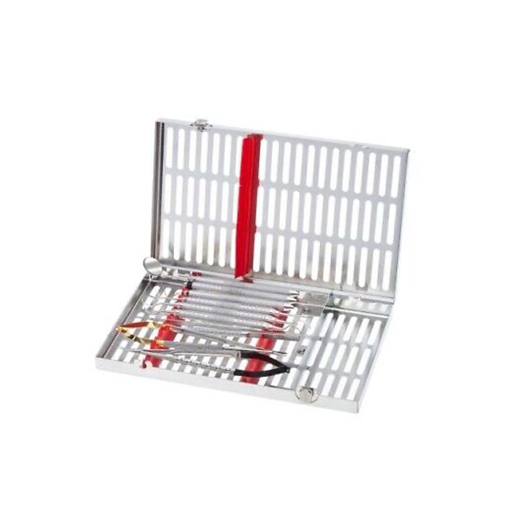 [Pre-Sale] Hu-Friedy Signature Series Signa-Stat 12 Instrument Cassette with Accessory Area Red Each