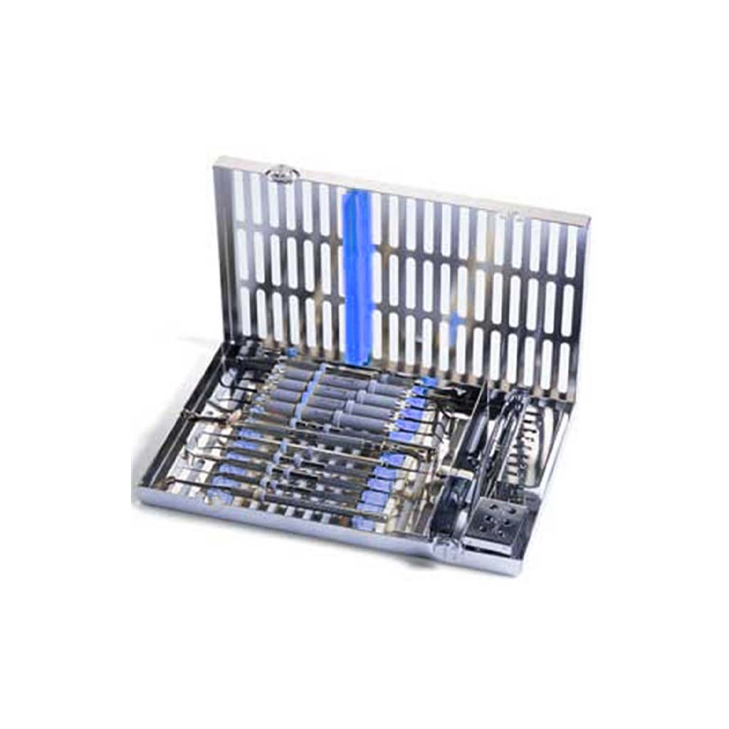 [Pre-Sale] Hu-Friedy Signature Series Signa-Stat 12 Instrument Cassette with Accessory Area Blue Each
