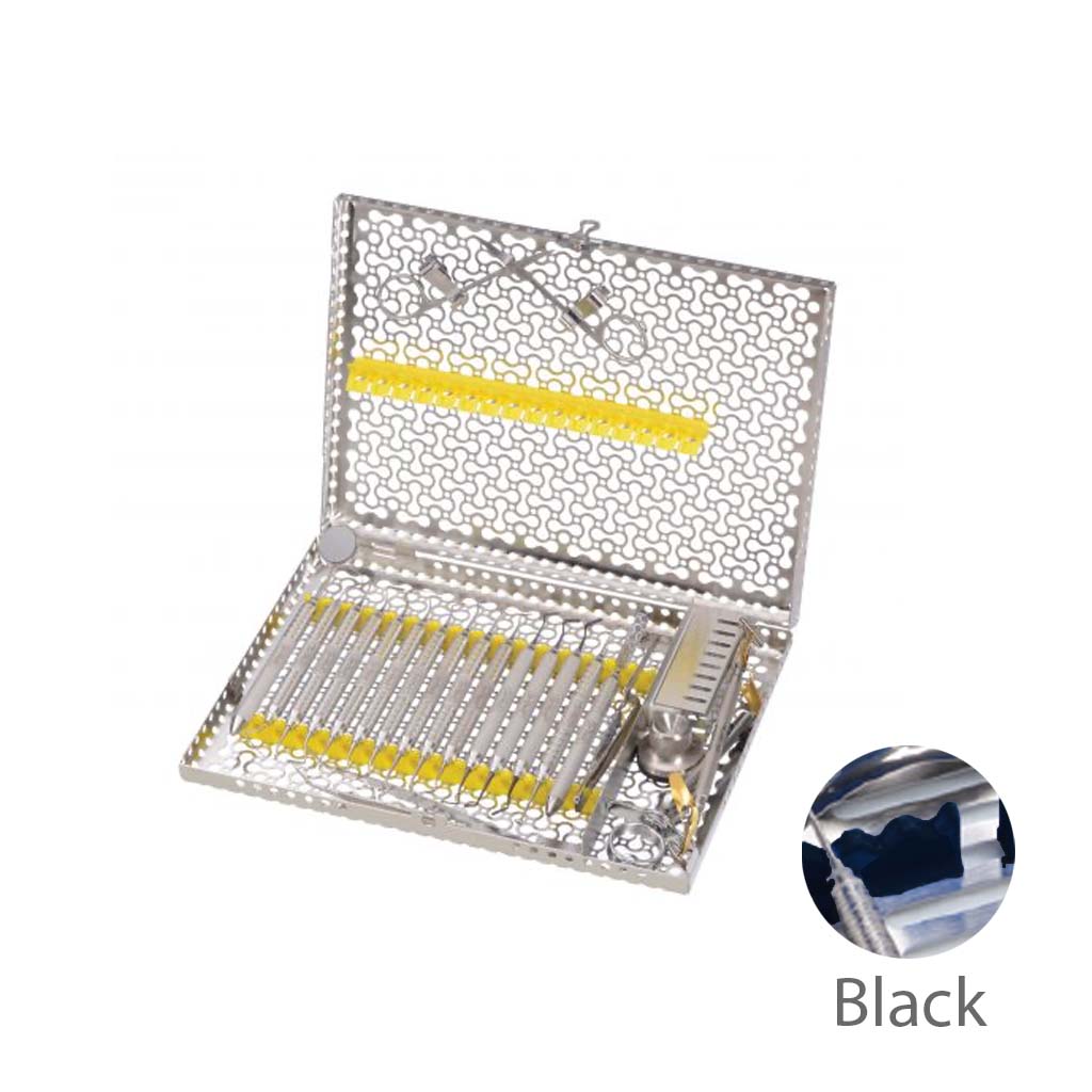 [Pre-Sale] Hu-Friedy Large Infinity Series 16 Instrument Q Cassette with Accessory Area Black Each