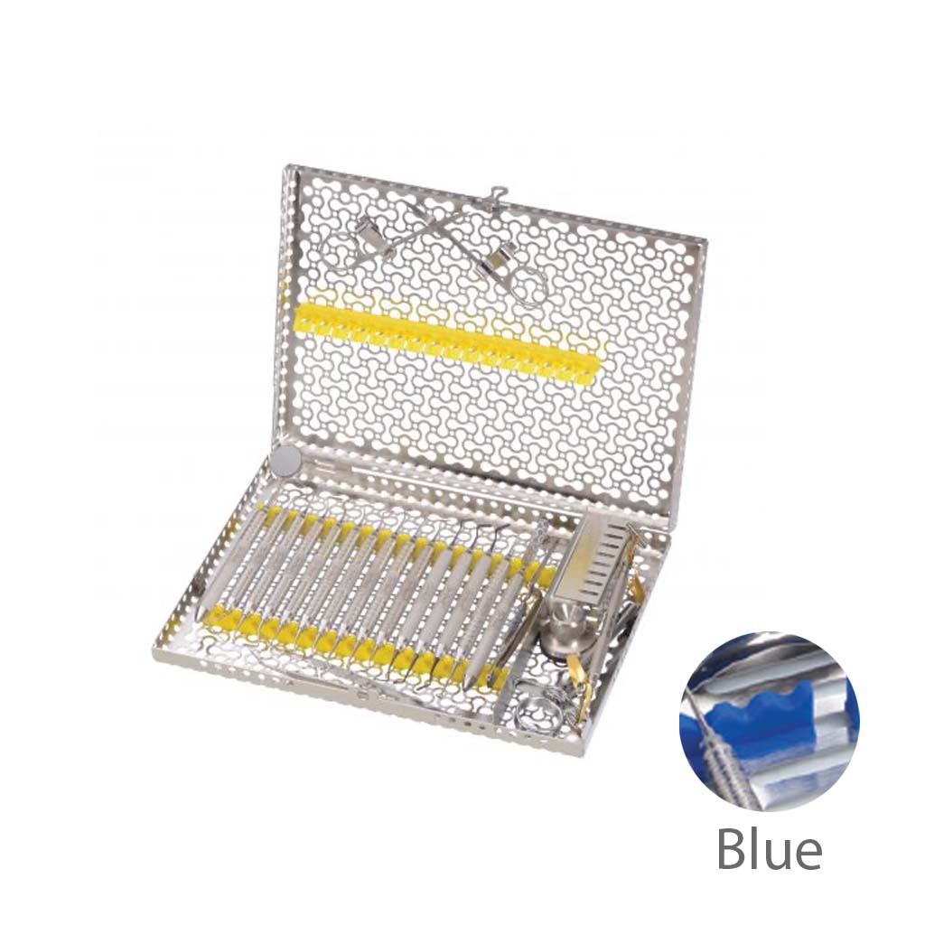 [Pre-Sale] Hu-Friedy Large Infinity Series 16 Instrument Q Cassette with Accessory Area Blue Each