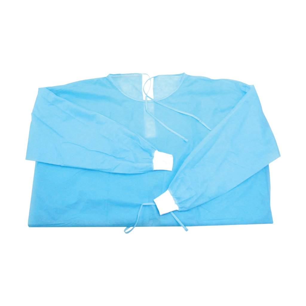 HS Isolation Gown 30gsm PP Knitted Cuff 50/Carton