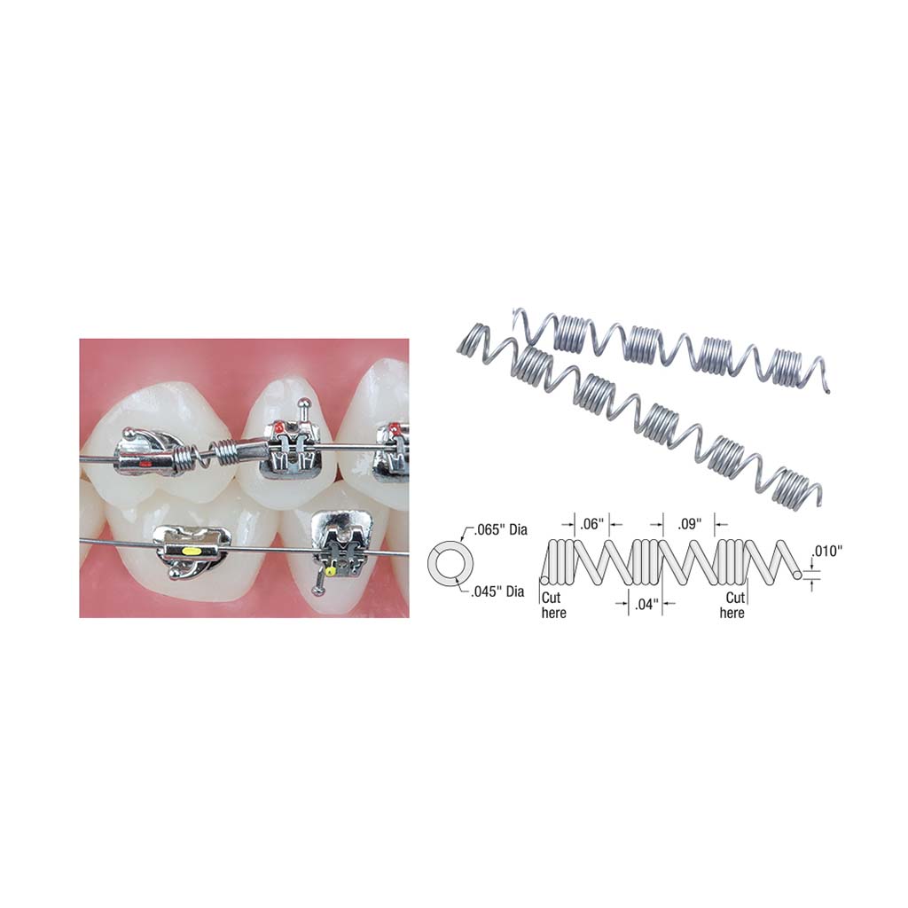 Ortho Technology TruFlex NiTi Distalizing Springs,  .010x.045", 7"L, 3 Pcs/Pack