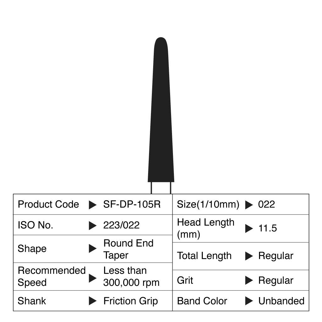 Shofu Diamond Point FG Regular Grit #105R 10/Box