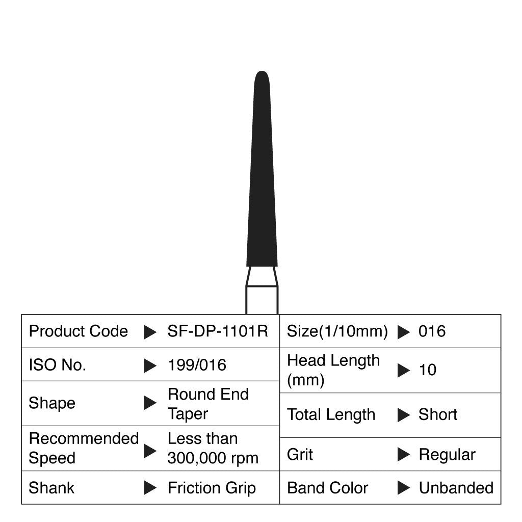 Shofu Diamond Point FG Regular Grit #1101R 10/Box