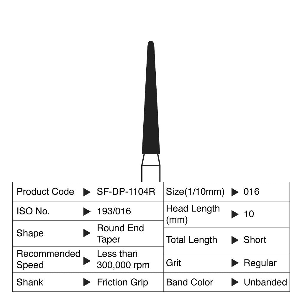 Shofu Diamond Point FG Regular Grit #1104R 10/Box