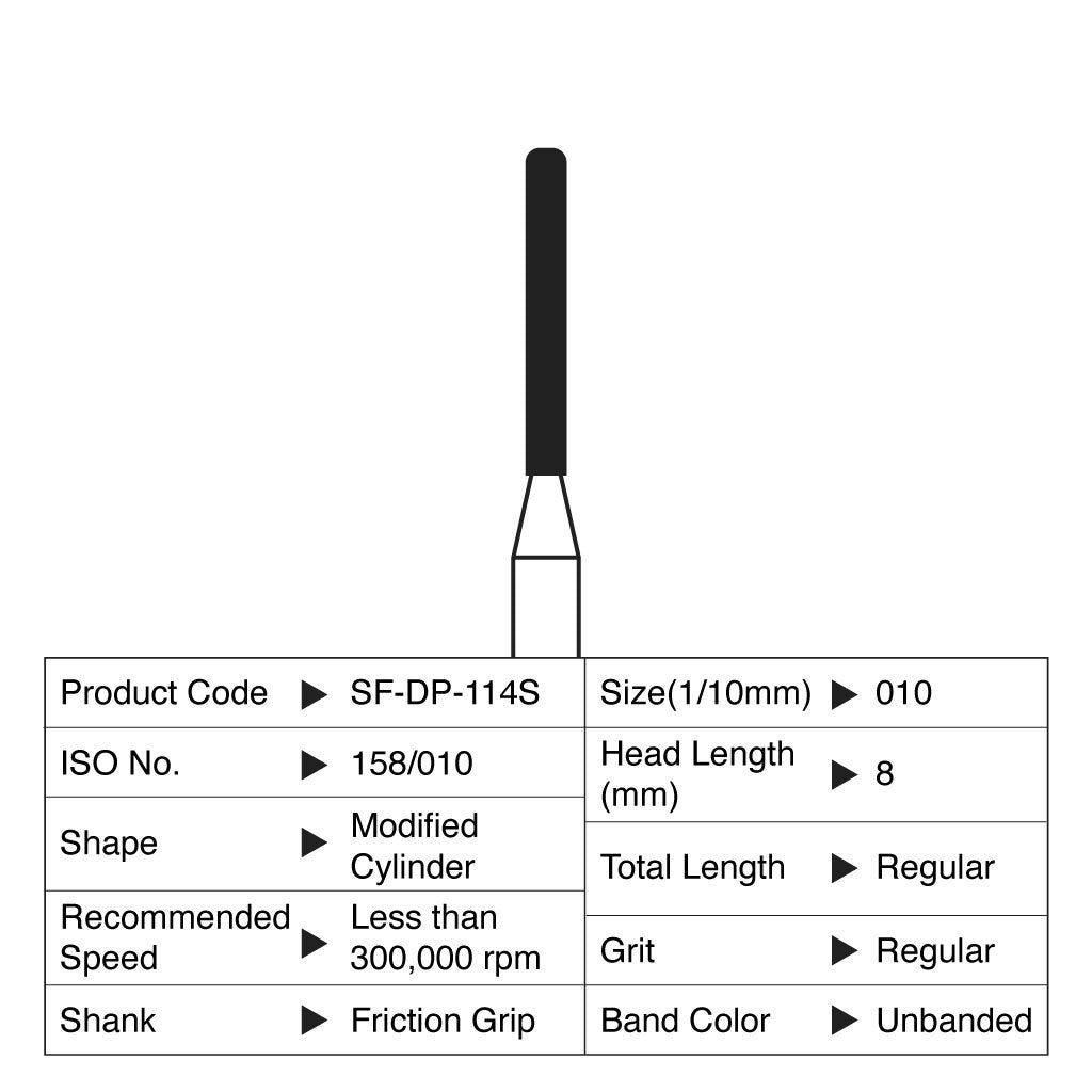 Shofu Diamond Point FG Regular Grit #114S 10/Box