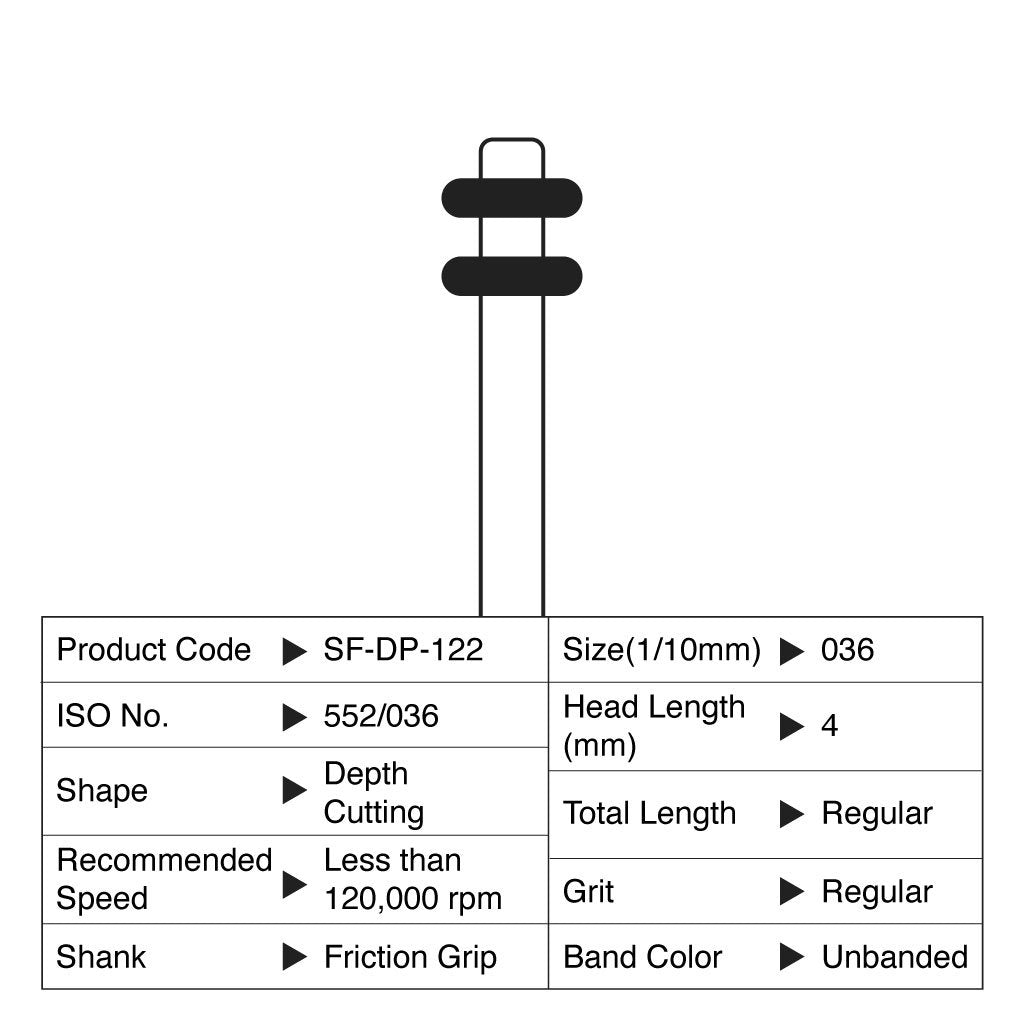 Shofu Diamond Point FG Regular Grit #122 10/Box