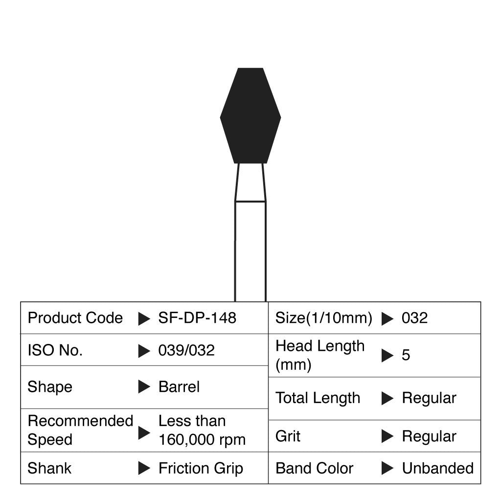 Shofu Diamond Point FG Regular Grit #148 10/Box