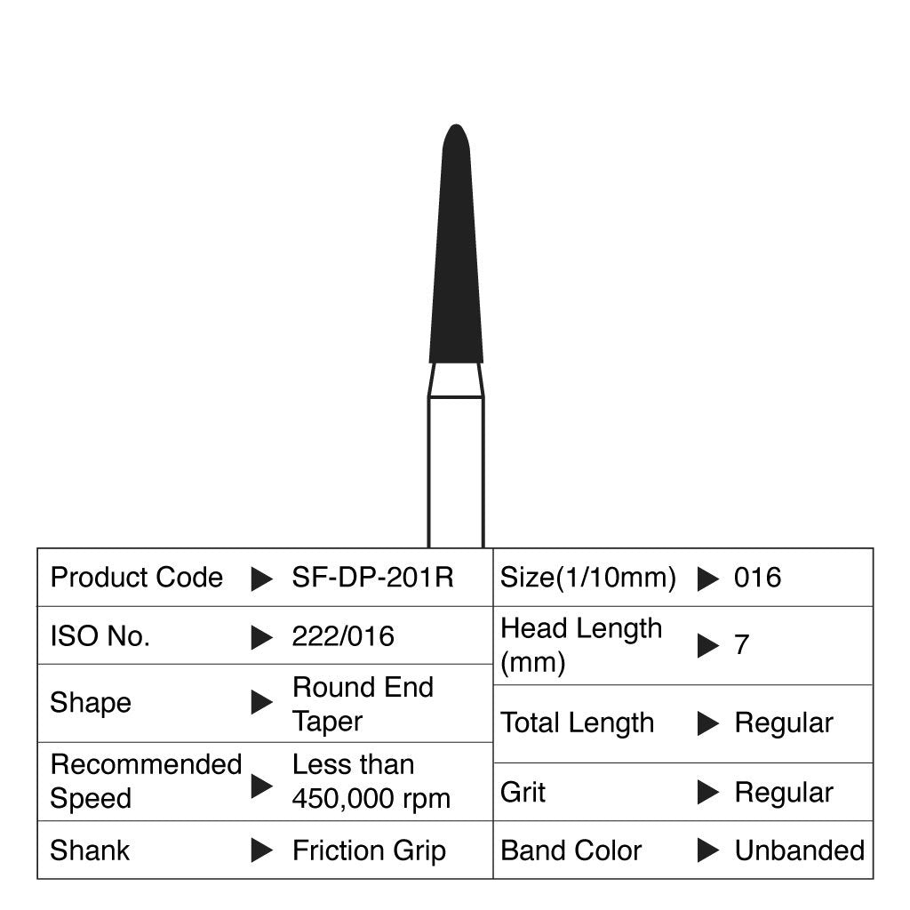 Shofu Diamond Point FG Regular Grit #201R 10/Box