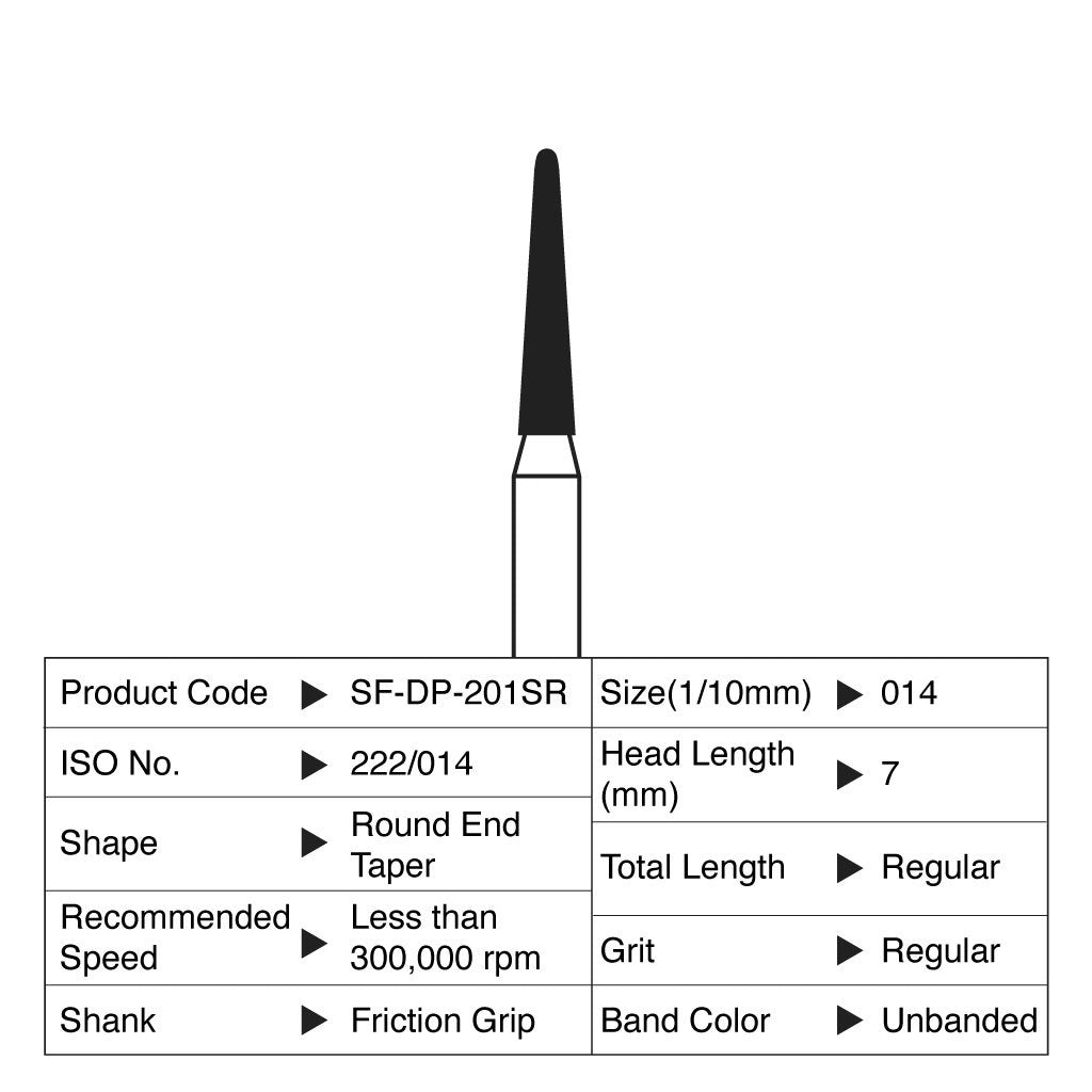 Shofu Diamond Point FG Regular Grit #201SR 10/Box
