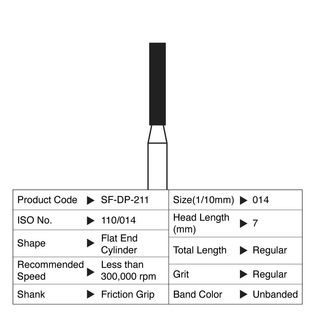 Shofu Diamond Point FG Regular Grit #211 10/Box