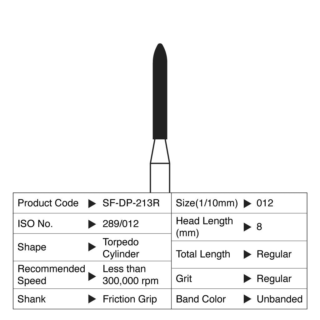 Shofu Diamond Point FG Regular Grit #213R 10/Box